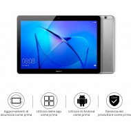 Huawei Mediapad T3 10 Tablet Wi-Fi, CPU Quad-Core A53, 2 GB RAM, 16 GB, Display da 10 Pollici, Grigio